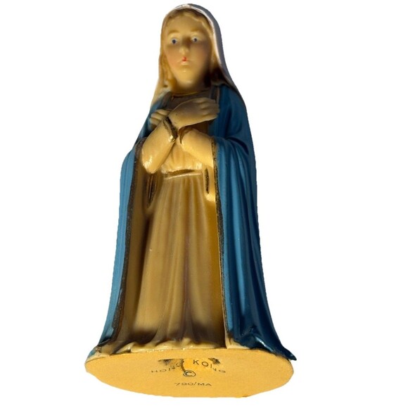 Vintage 1960s Mary Nativity 3.75" Figurine Figure Plastic Hong Kong Replacement - Picture 2 of 7